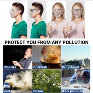⭐️ Transparent Face_Sheild w/ Glasses US Stock Lightweight Anti-Fog Brea…